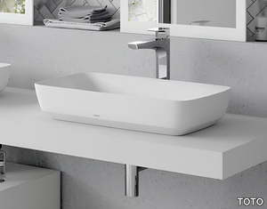 CE PJS06WEE#MW - Countertop rectangular galalato washbasin _ TOTO