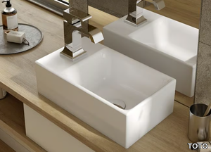 CS LW1634WH - Countertop rectangular ceramic handrinse basin _ TOTO