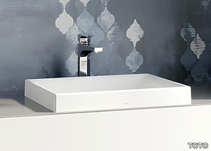 CS LW1715WH / LW1716WH - Semi-inset rectangular ceramic washbasin _ TOTO