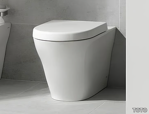 MH CW163Y - Floor mounted rimless ceramic toilet _ TOTO