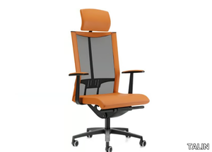 AVIANET 3622 - Mesh office chair with castors with armrests with 5-Spoke base _ TALIN