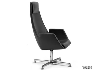 NUBIA 2924 - Swivel high-back leather executive chair with 4-spoke base _ TALIN