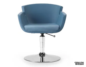 NUBIA 2901 - Swivel leather reception chair with armrests _ TALIN