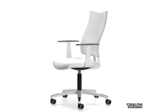 ALLYNET 1760 - Mesh office chair with castors with armrests with 5-Spoke base _ TALIN