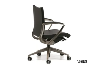 AVIA 4004 - Leather office chair with castors with armrests with 5-Spoke base _ TALIN