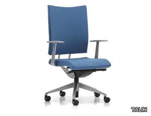 AVIAMID 3412 - Fabric office chair with castors with armrests with 5-Spoke base _ TALIN