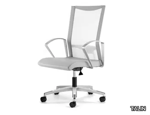 AVIANET 3664 - Mesh office chair with castors with armrests with 5-Spoke base _ TALIN