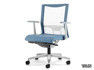 AVIANET 3602 - Mesh office chair with castors with armrests with 5-Spoke base _ TALIN