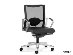 AVIANET 3604 - Mesh office chair with castors with armrests with 5-Spoke base _ TALIN