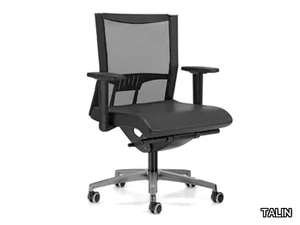 AVIANET 3606 - Mesh office chair with castors with armrests with 5-Spoke base _ TALIN