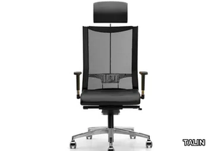 AVIANET 3626 - Mesh office chair with castors with armrests with 5-Spoke base _ TALIN