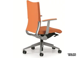 AVIA 4011 - Leather office chair with castors with armrests with 5-Spoke base _ TALIN