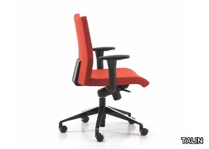 AVIAMID 3596 - Fabric office chair with castors with armrests with 5-Spoke base _ TALIN