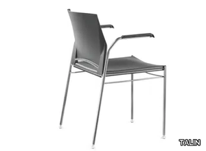 TREK 036 - Stackable polypropylene chair with armrests _ TALIN