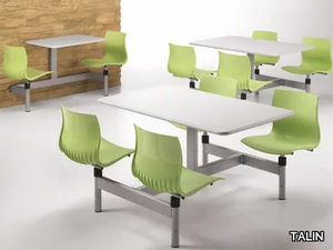 WEBBY W830 - Plastic monoblock canteen table with integrated seats _ TALIN