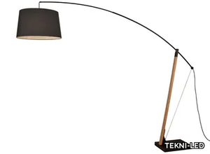 ARCHER - Wood and fabric floor lamp _ TEKNI-LED