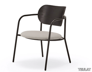 ECLIPSE - Metal easy chair with integrated cushion _ TEULAT