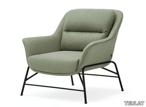 SADIRA - Upholstered polyester armchair with armrests _ TEULAT