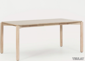 ATLAS - Rectangular veneer and rubberwood table _ TEULAT