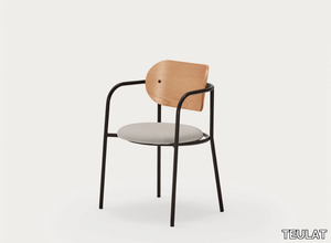 ECLIPSE - Metal chair with integrated cushion _ TEULAT