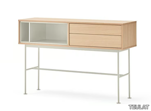 YOKO - Wood veneer and MDF console table with drawers _ TEULAT