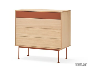 YOKO - Wood veneer and MDF chest of drawers _ TEULAT