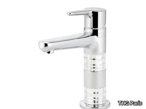 SYSTEM CRYSTAL - Single lever basin mixer, high model _ THG Paris