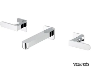 PROFIL METAL WITH LEVER - Wall mounted basin mixer _ THG Paris