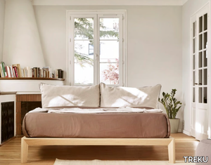 BORA - Wooden double bed _ TREKU