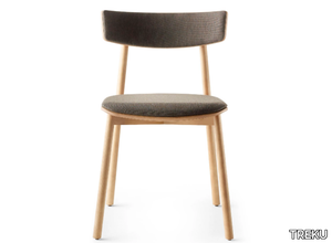 KOL - Upholstered oak chair _ TREKU