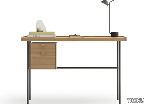 KUTXA - Wooden and metal secretary desk with drawers _ TREKU