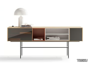 AURA 83 - Wooden sideboard with doors _ TREKU