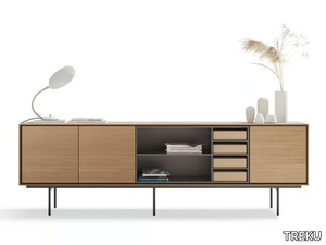 AURA - Wooden sideboard with doors _ TREKU