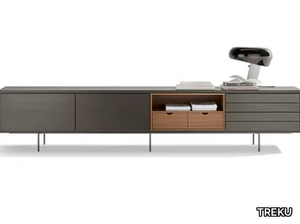 AURA 70 - Modular wooden TV cabinet with drawers _ TREKU