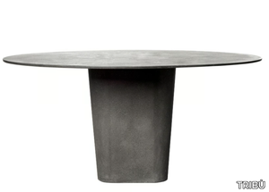 TAO - Round lightened concrete dining table _ TRIBÙ