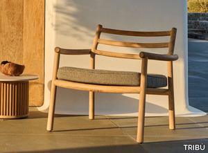 UKIYO - Garden teak easy chair with armrests _ TRIBÙ