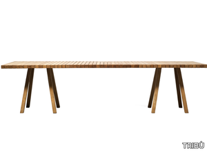 VIS À VIS - Rectangular teak garden table _ TRIBÙ