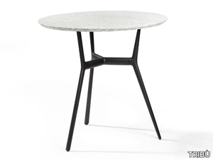 BRANCH - Round granite and aluminium garden table _ TRIBÙ