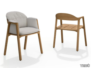 NOMAD - Teak garden chair with armrests _ TRIBÙ