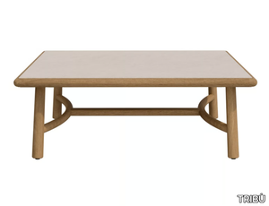 UKIYO - Square teak garden side table with ceramic top _ TRIBÙ