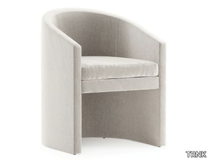 ARC - Upholstered fabric easy chair with armrests _ TRNK