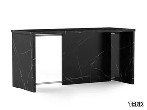 SEGMENT - Rectangular Nero Marquina marble writing desk _ TRNK