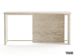 SEGMENT - Rectangular travertine writing desk _ TRNK