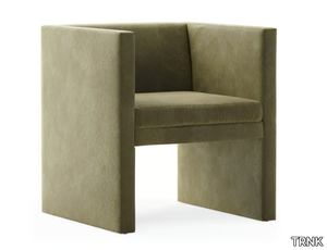 ANGLE - Velvet easy chair with armrests _ TRNK