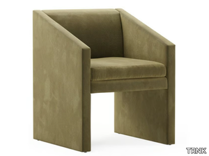 ANGLE - Velvet easy chair with armrests _ TRNK