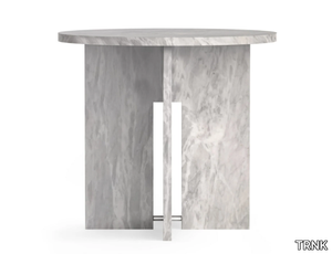 SEGMENT - Round custom Grigio Nuvolato marble table _ TRNK