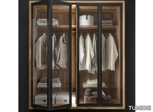 ALCOVA - Wardrobe with glass folding doors _ TUMIDEI