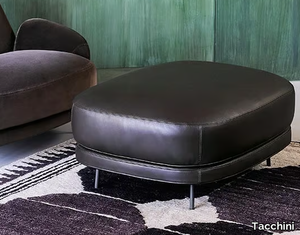 SANTIAGO - Leather pouf _ Tacchini