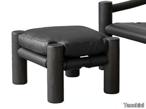 ELEPHANT - Footrest in solid wood and leather _ Tacchini