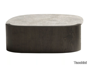 TRAMPOLINO - Square ash and marble coffee table _ Tacchini